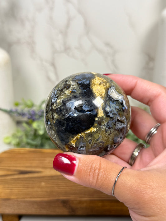Ocean Jasper with Hematite Spheres from Madagascar