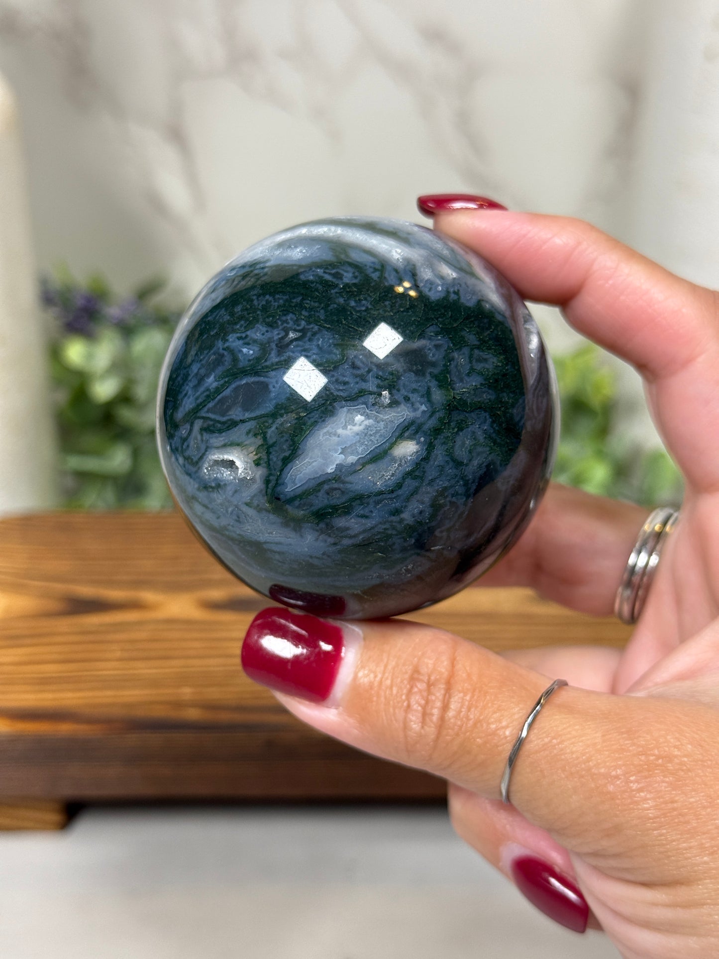 Moss Agate Spheres - You Pick!