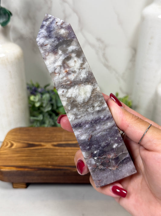 Unicorn Stone Towers (Lepidolite Smoky Primary)