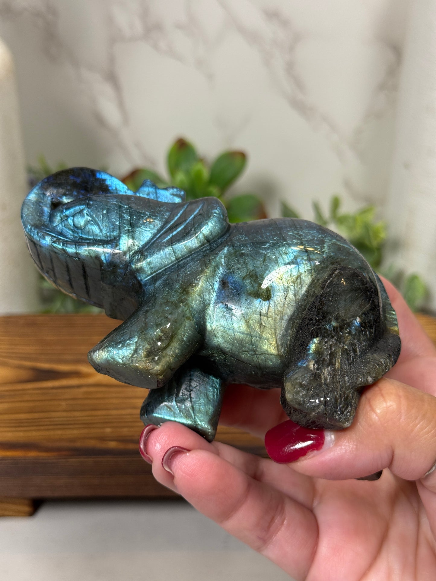 Labradorite Elephant