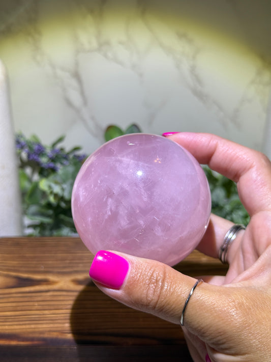 Pink Star Rose Quartz Spheres