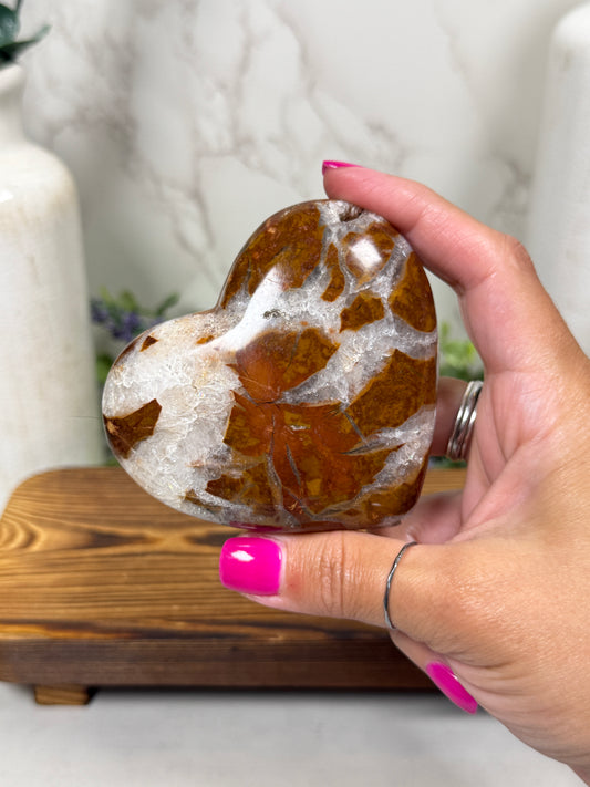 Brecciated Agate Hearts from Indonesia