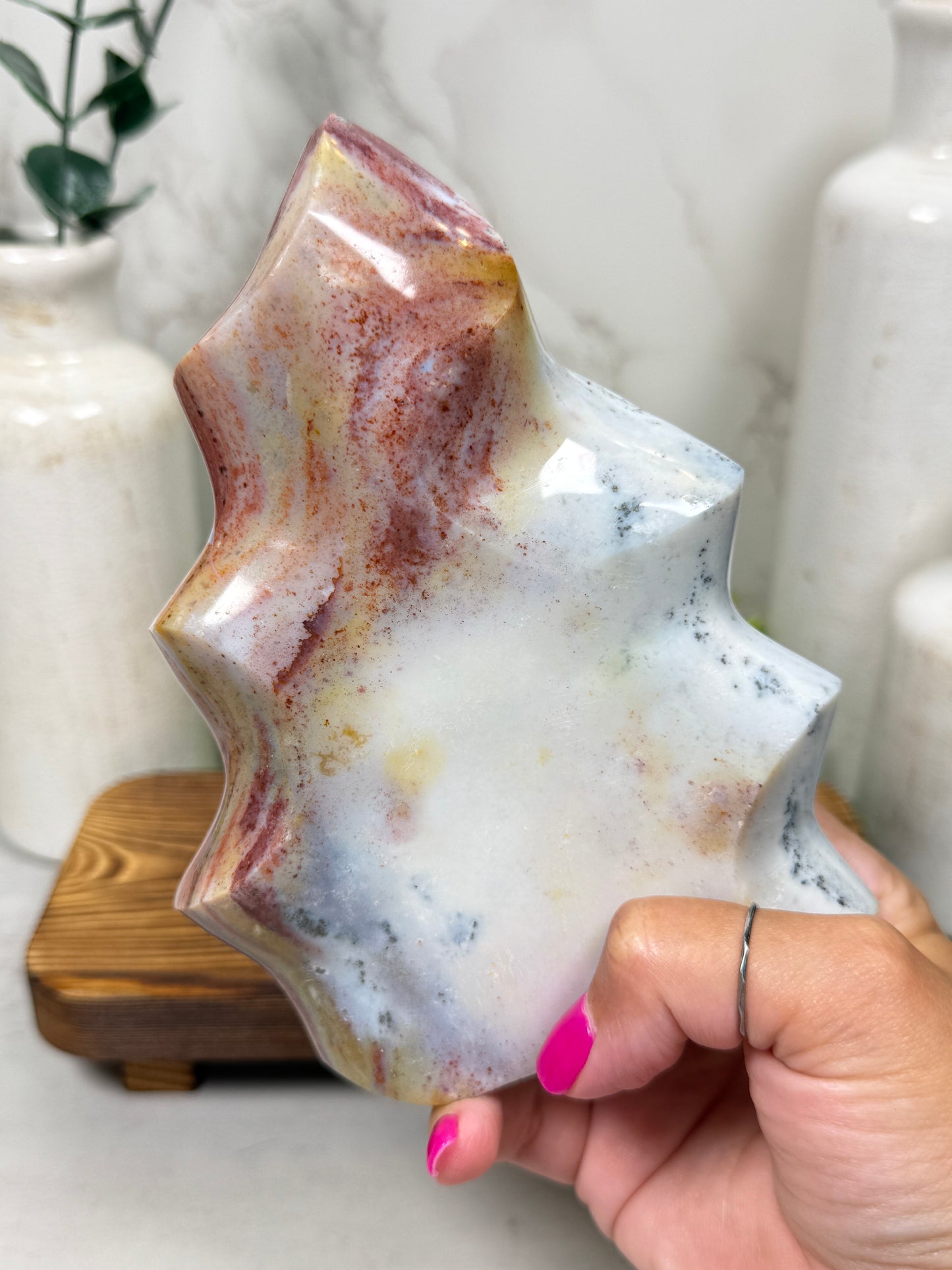 Pink Ocean Jasper Flames