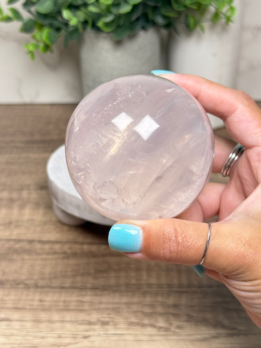 Gemmy Rose Quartz Spheres