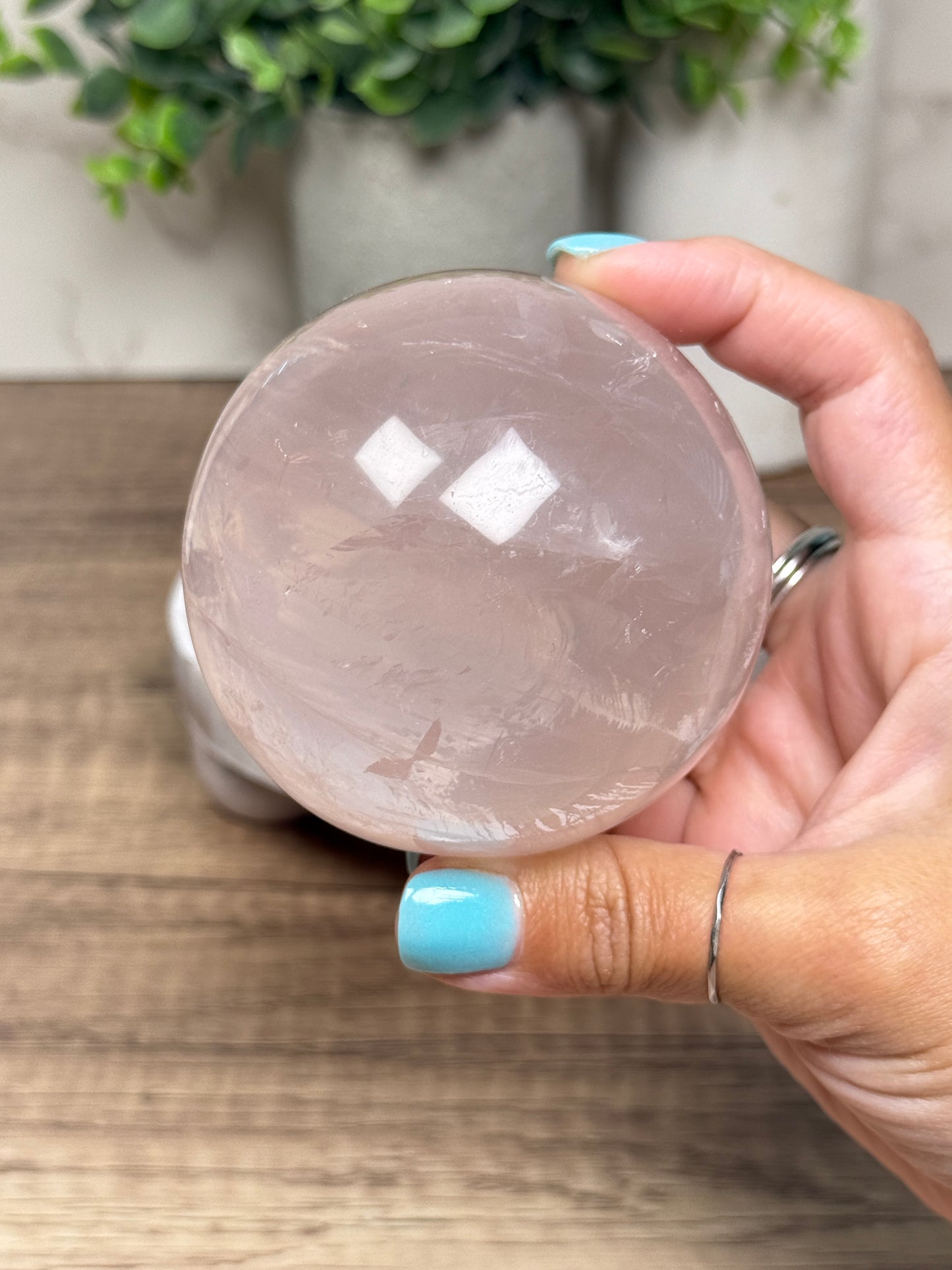 Gemmy Rose Quartz Spheres