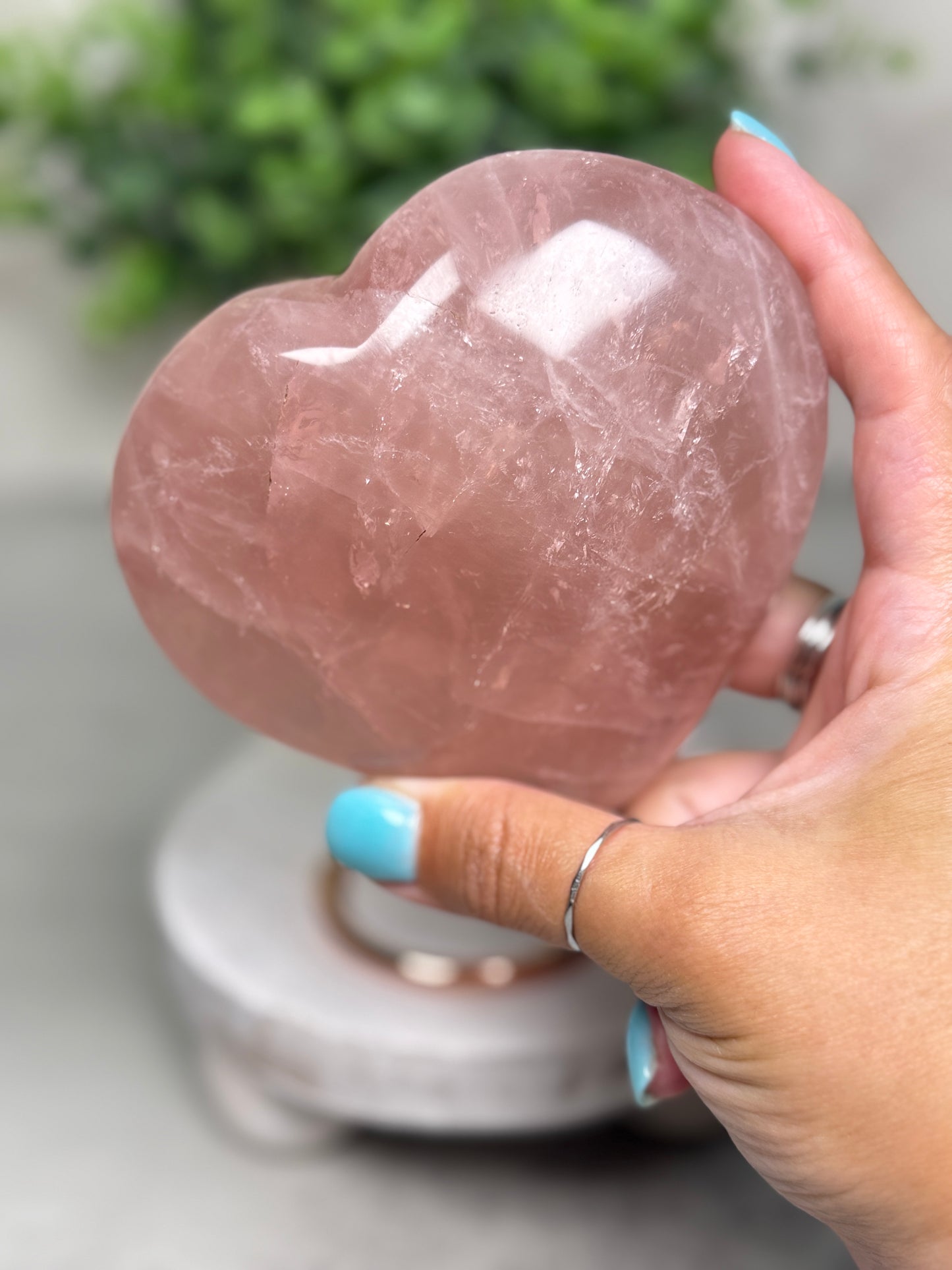 Pink Rose Quartz Heart