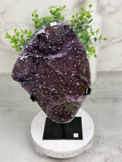 Plum Amethyst on Stand from Uruguay