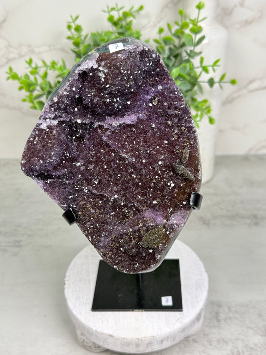 Plum Amethyst on Stand from Uruguay