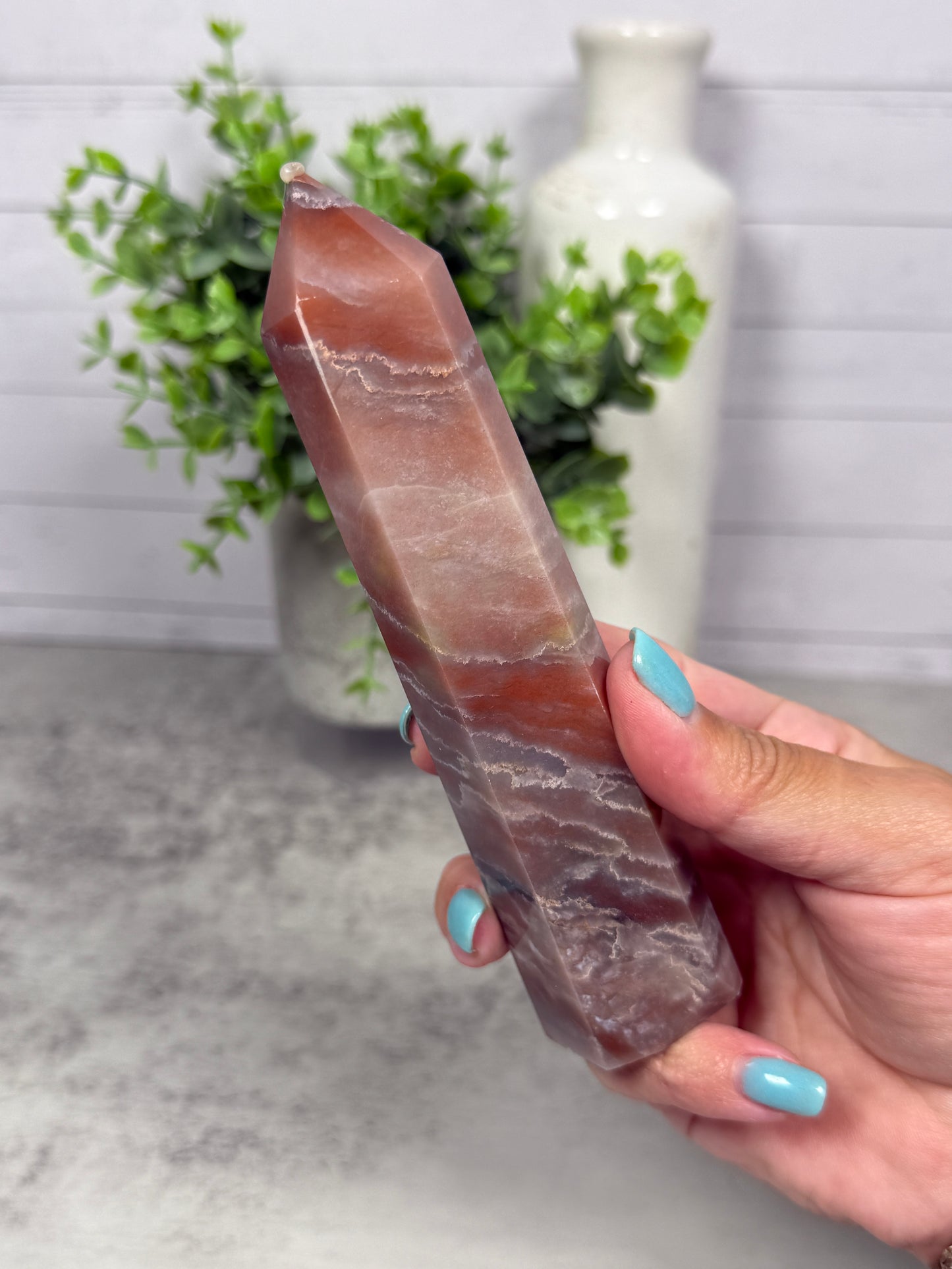 Pink Stormy Agate Towers