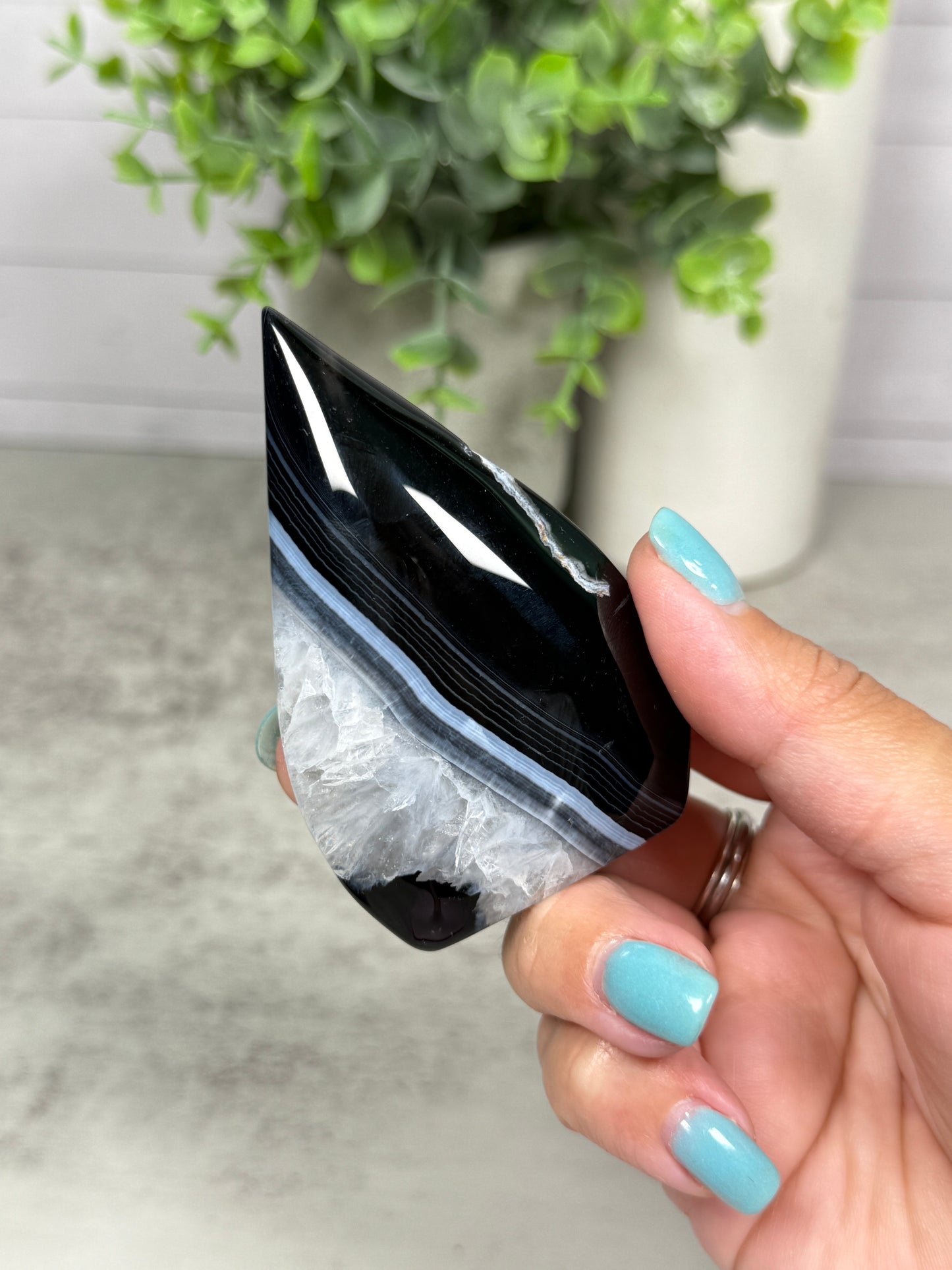 Black Agate Teardrops