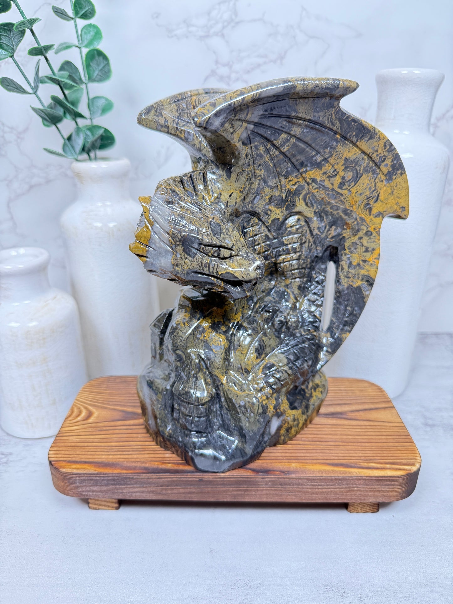 Pietersite Dragon Carving XL