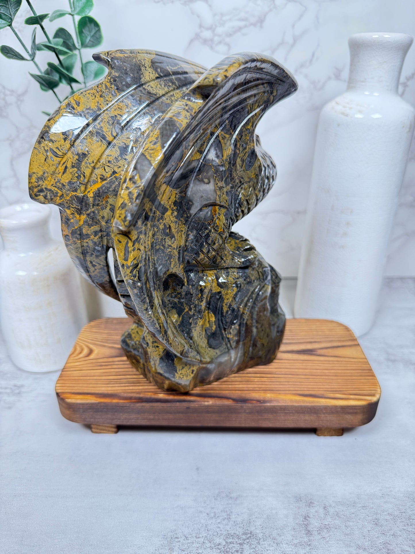 Pietersite Dragon Carving XL