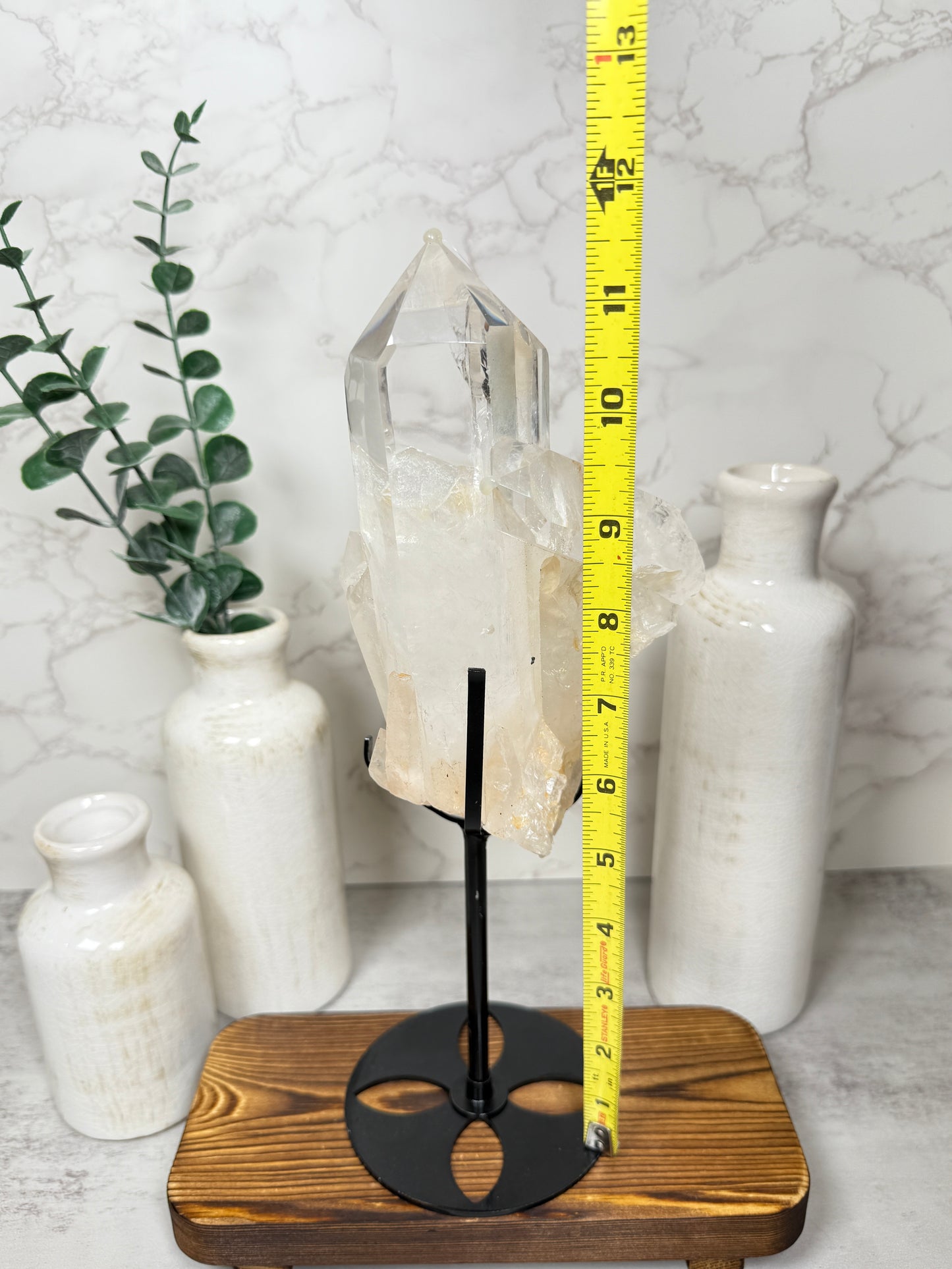 Quartz Cluster Points on Stands