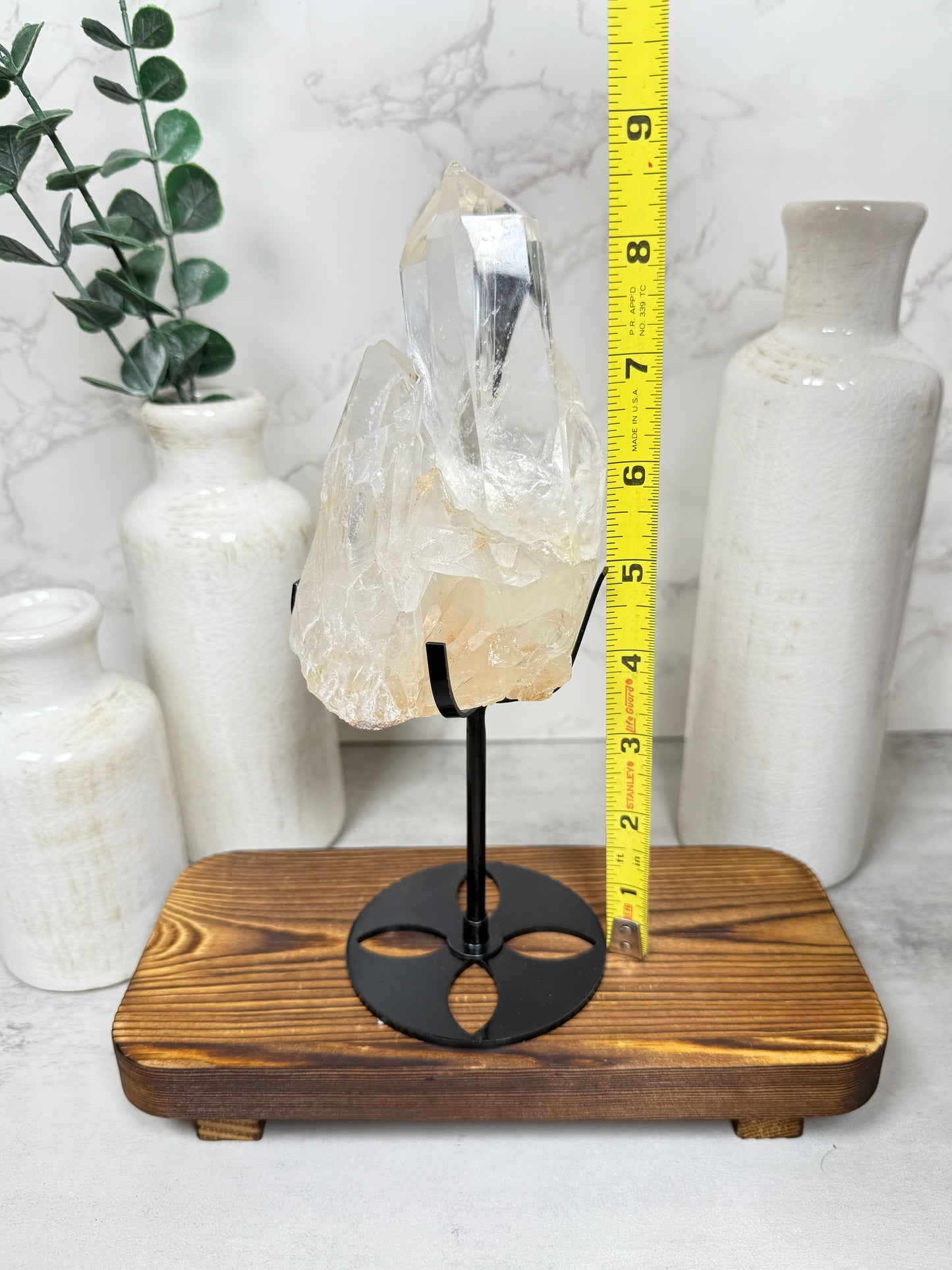 Quartz Cluster Points on Stands