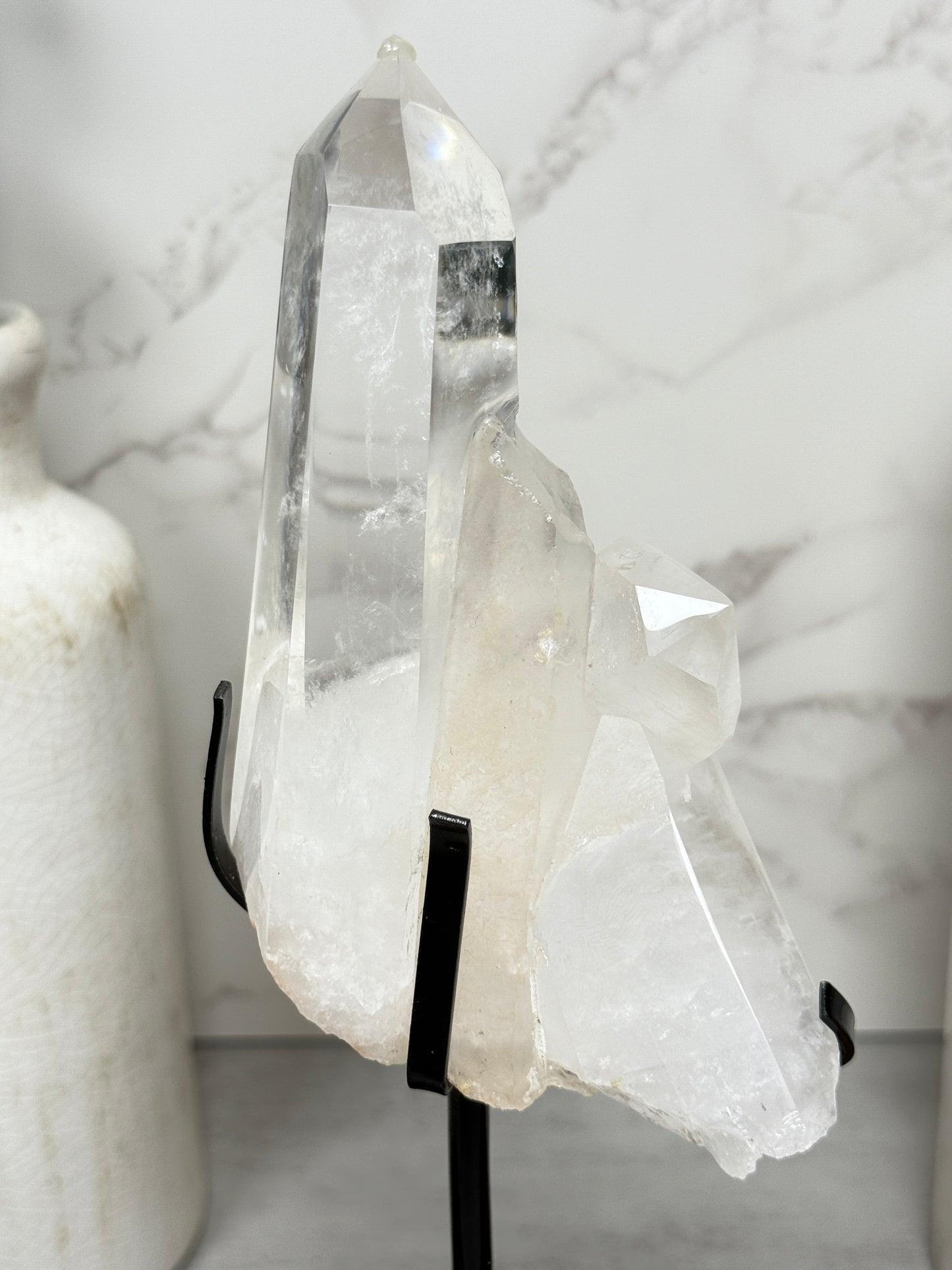 Quartz Cluster Points on Stands