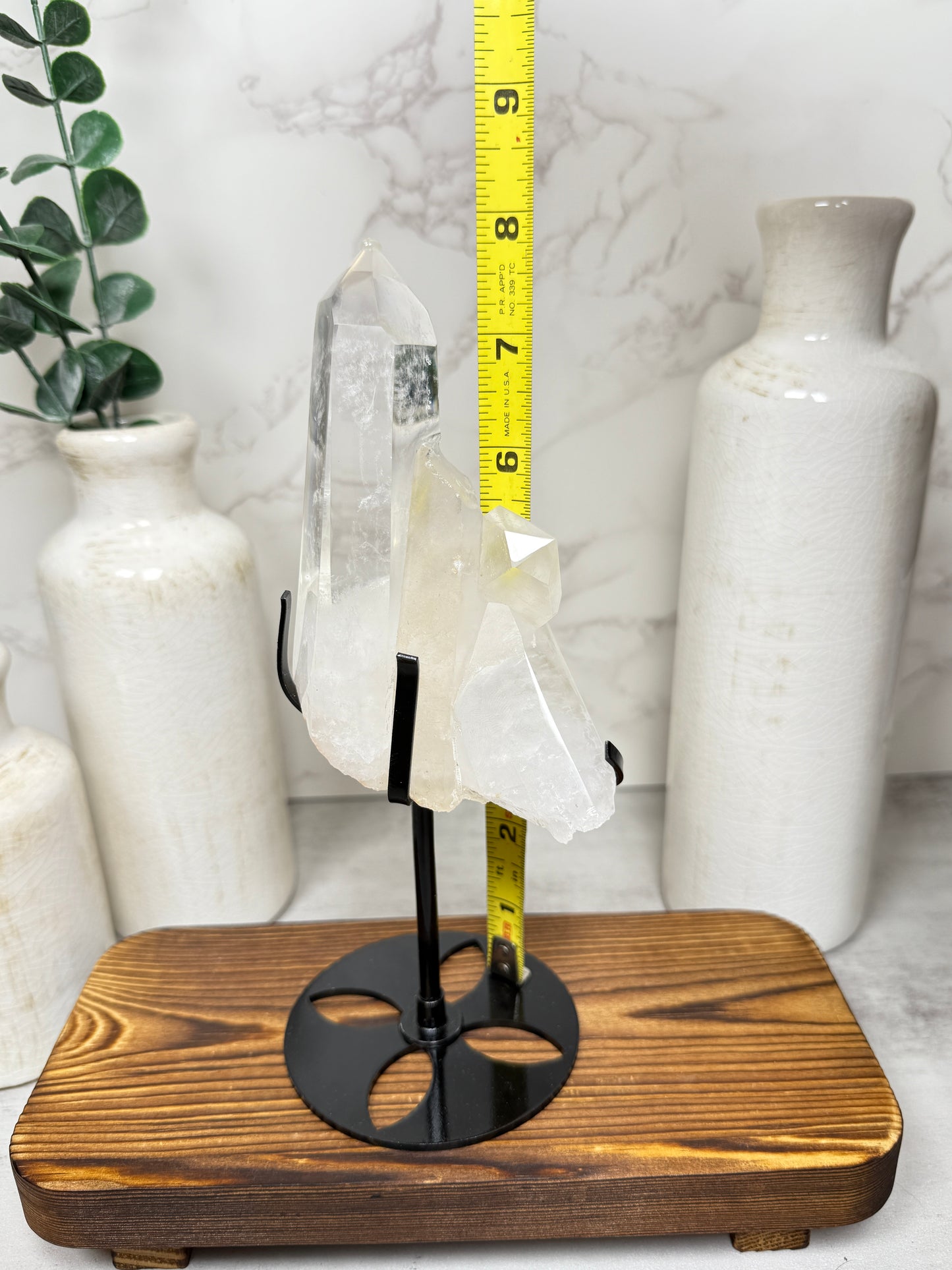 Quartz Cluster Points on Stands