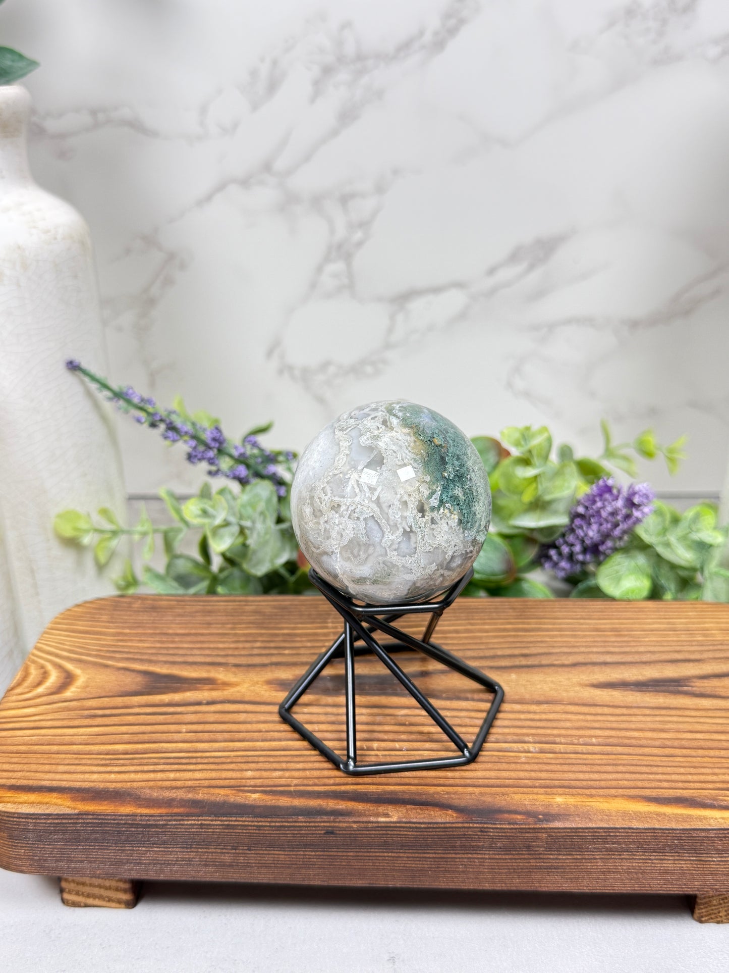 Moss Agate Sphere - A