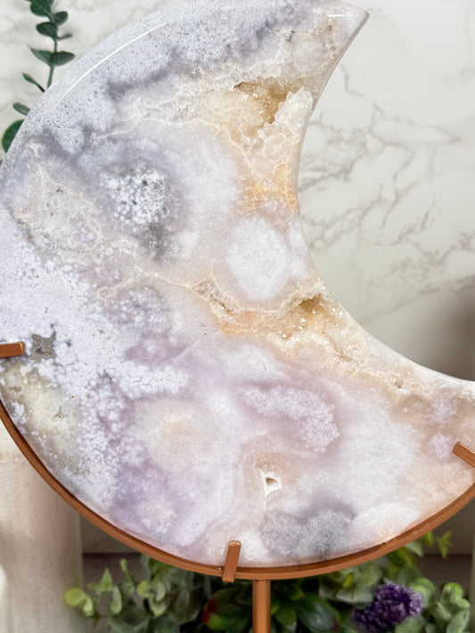 XL Pink Amethyst Lunas | Moons