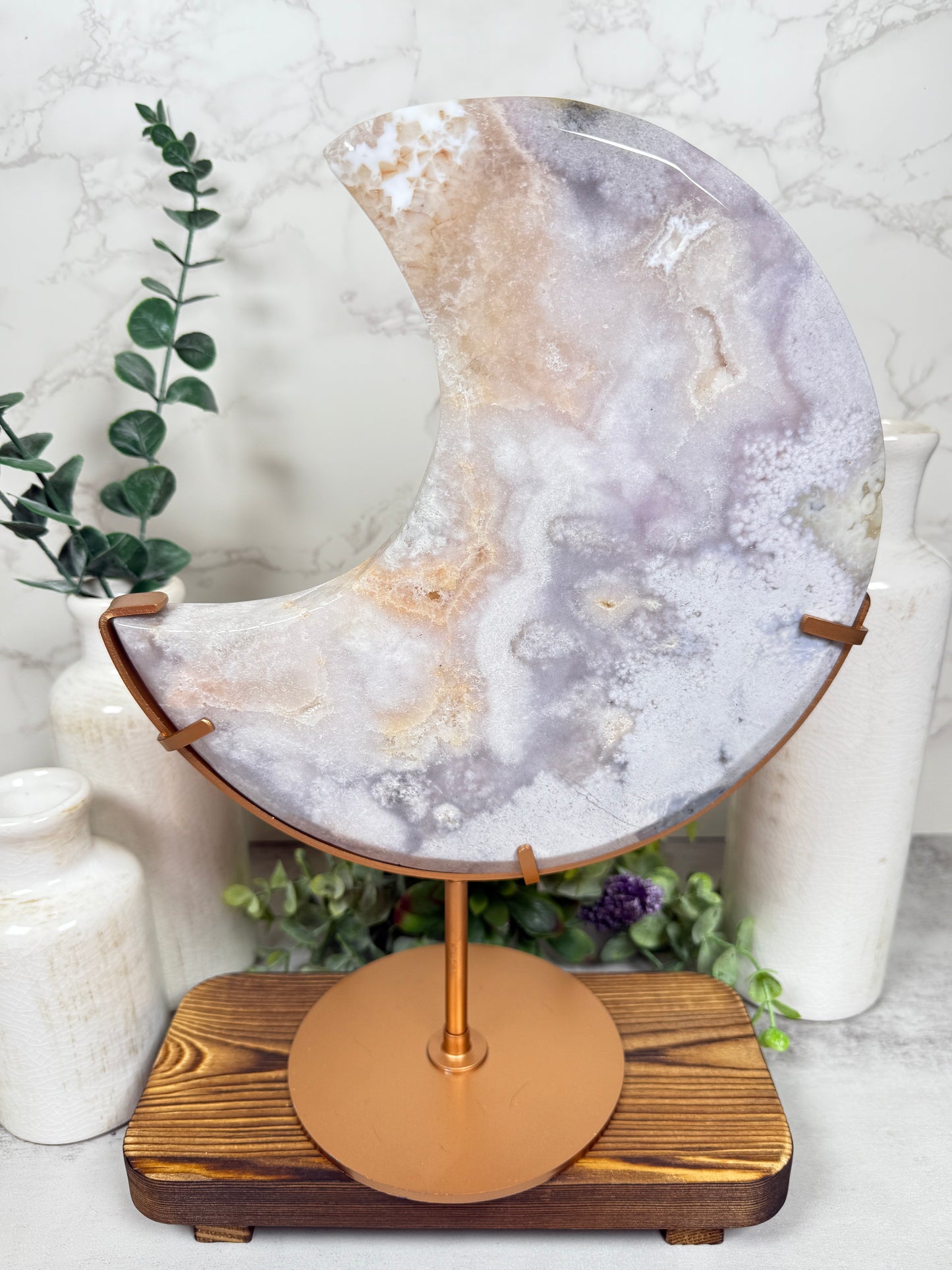 XL Pink Amethyst Lunas