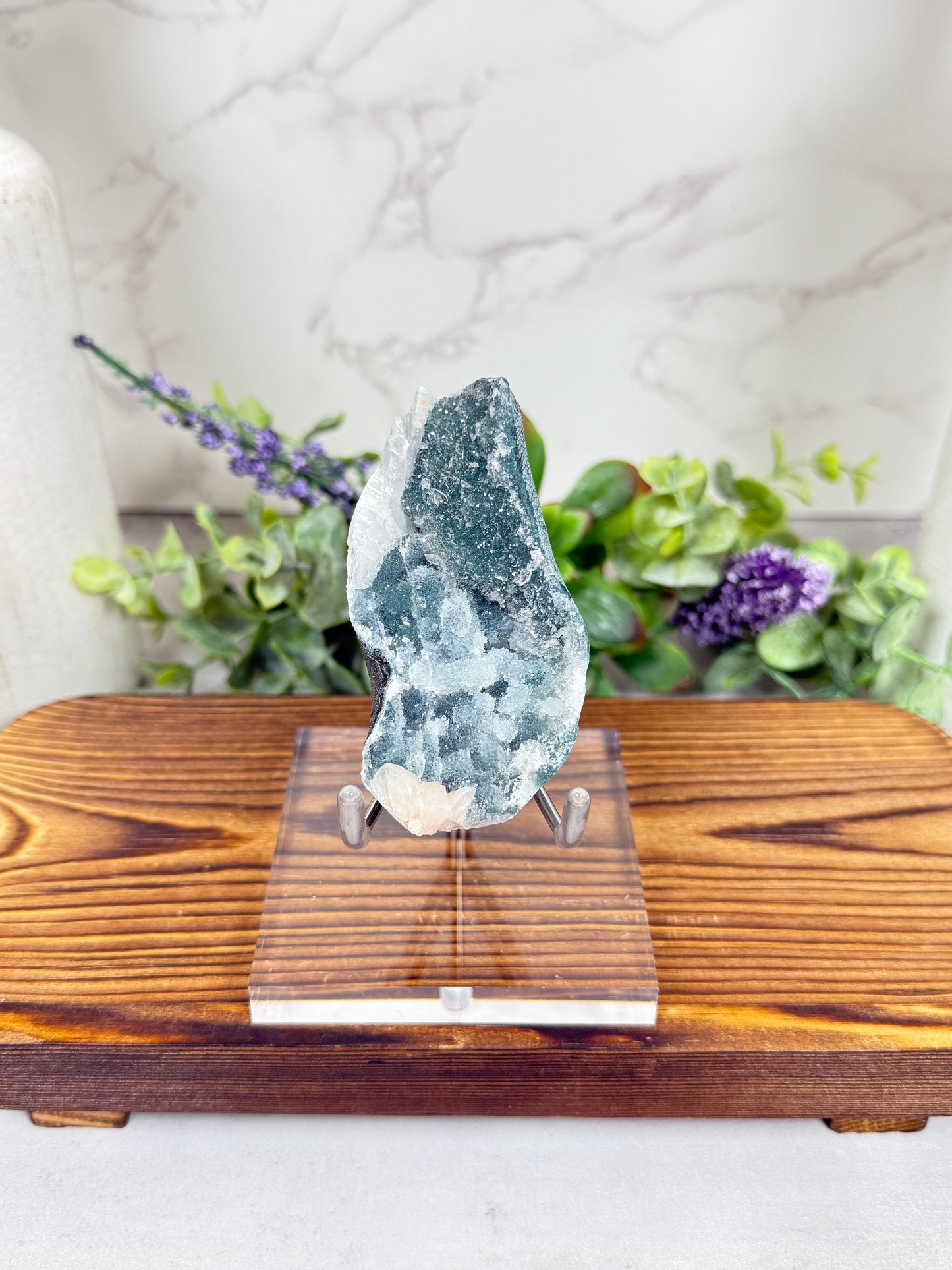 Druzy Green Chalcedony