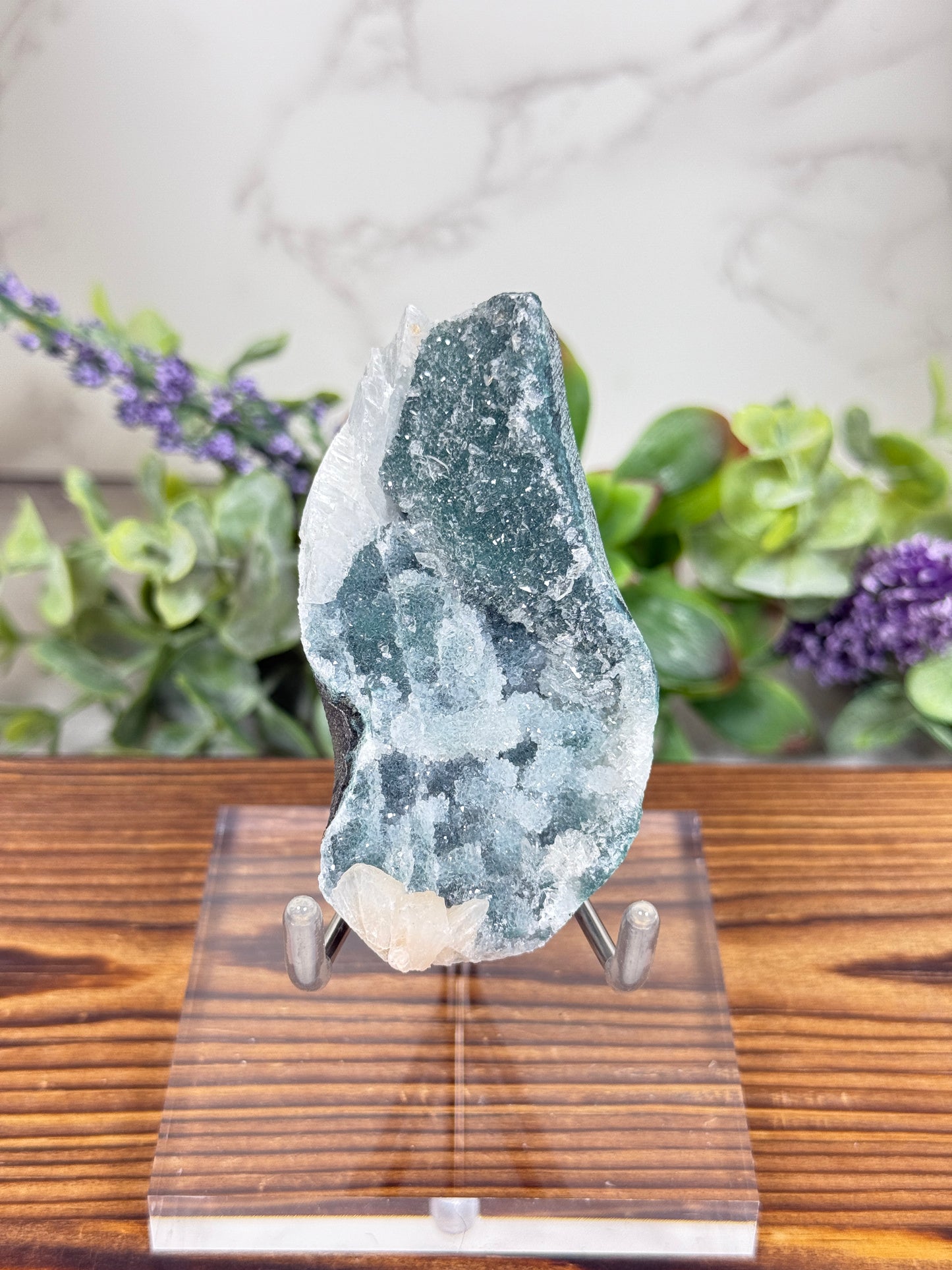 Druzy Green Chalcedony