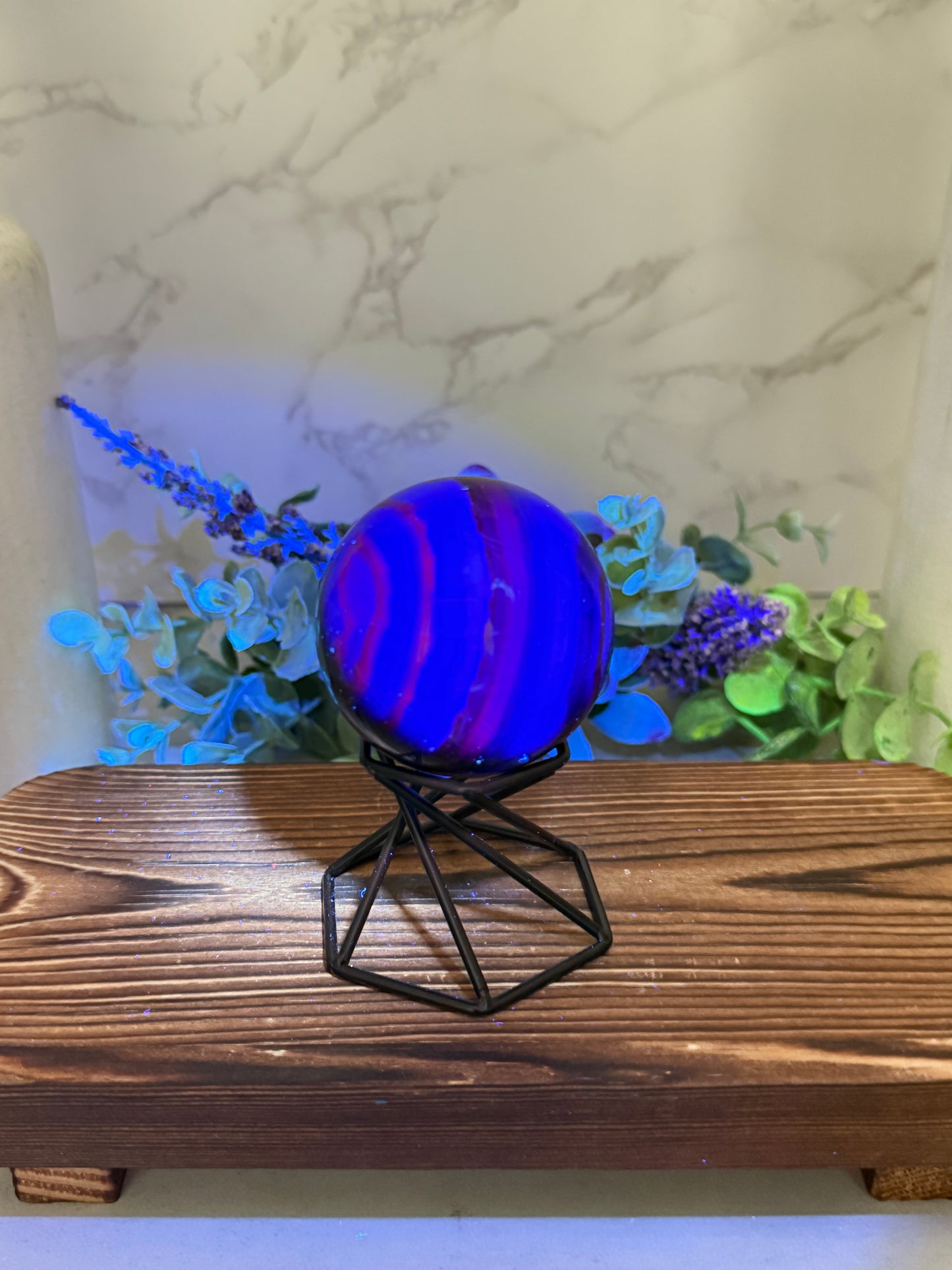 Blue Rose Fluorite Spheres