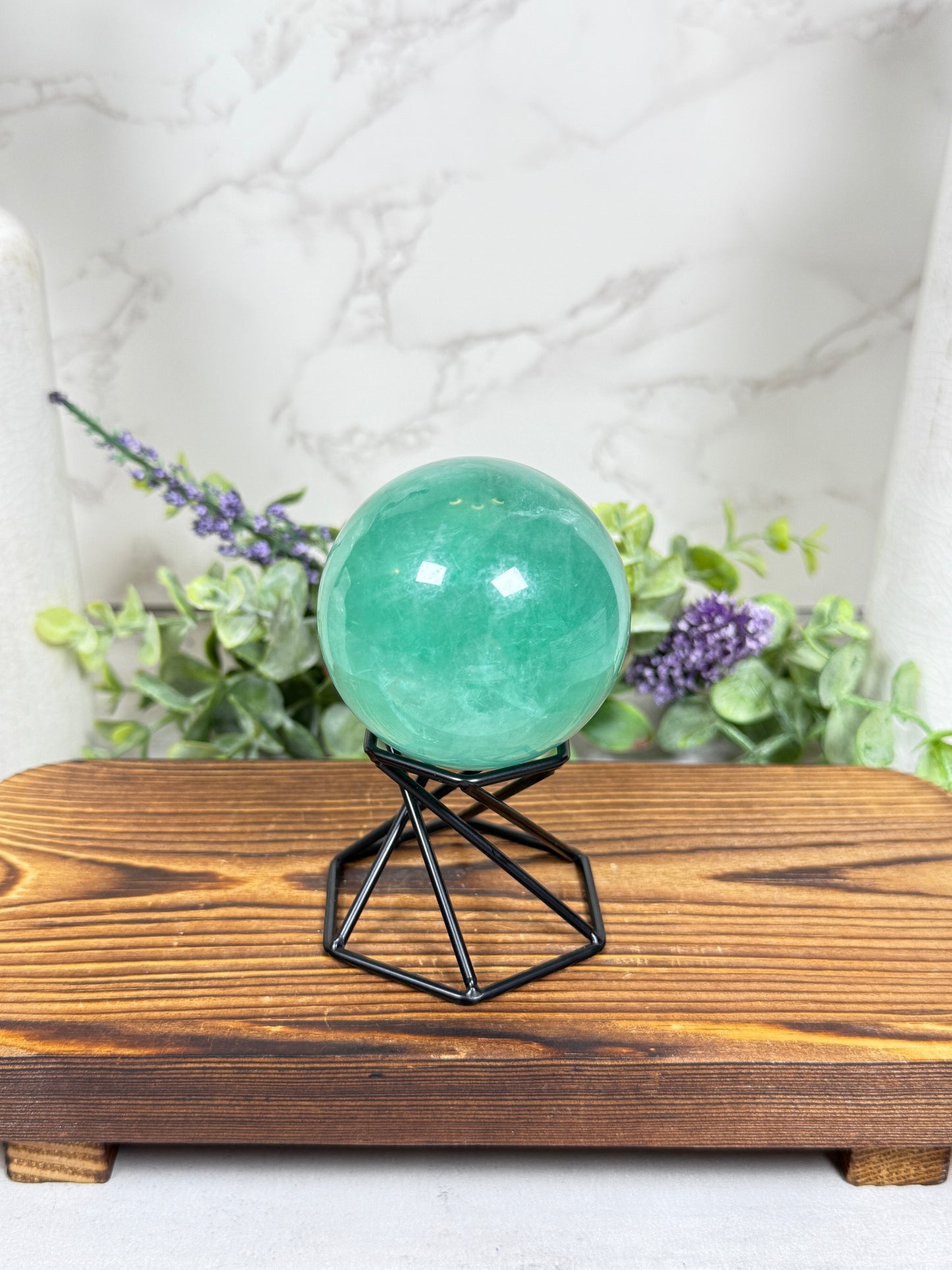 Green Fluorite Sphere