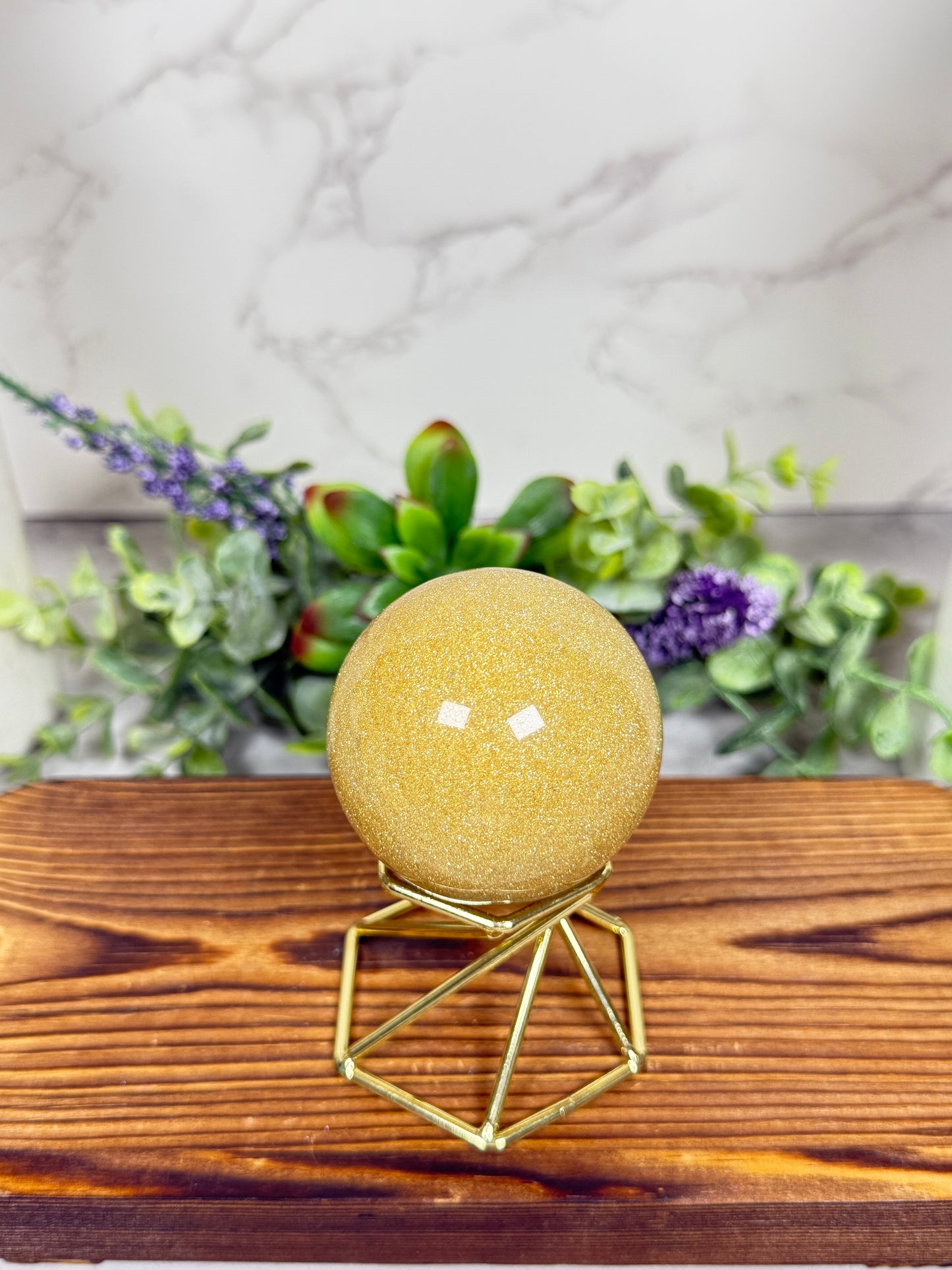 Gold Sandstone Sphere