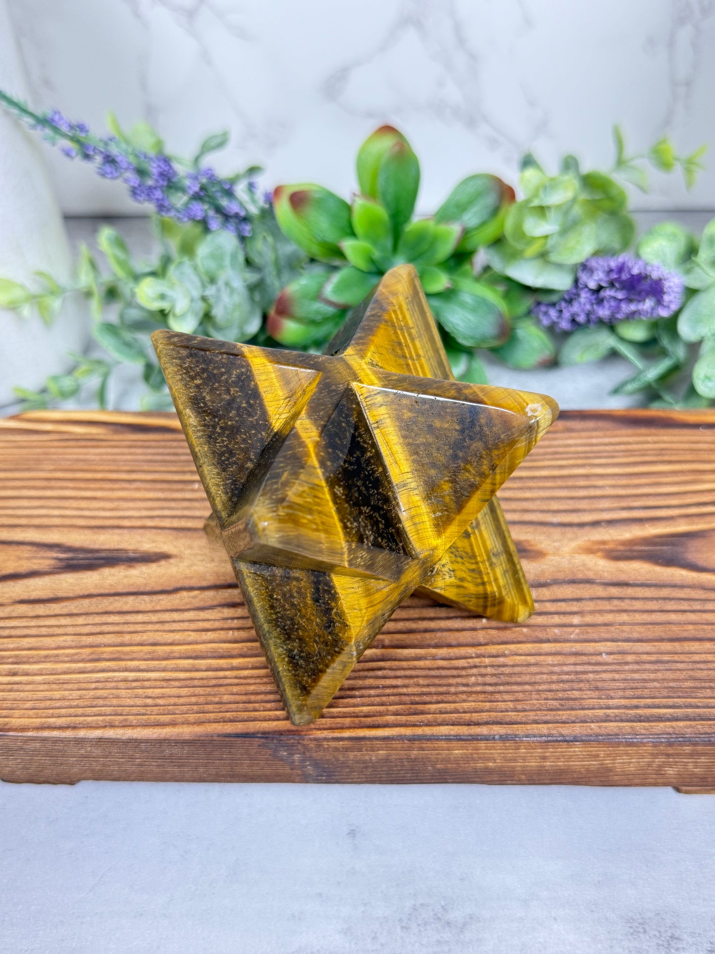 Sodalite, Prehnite, Tiger's Eye Merkabas