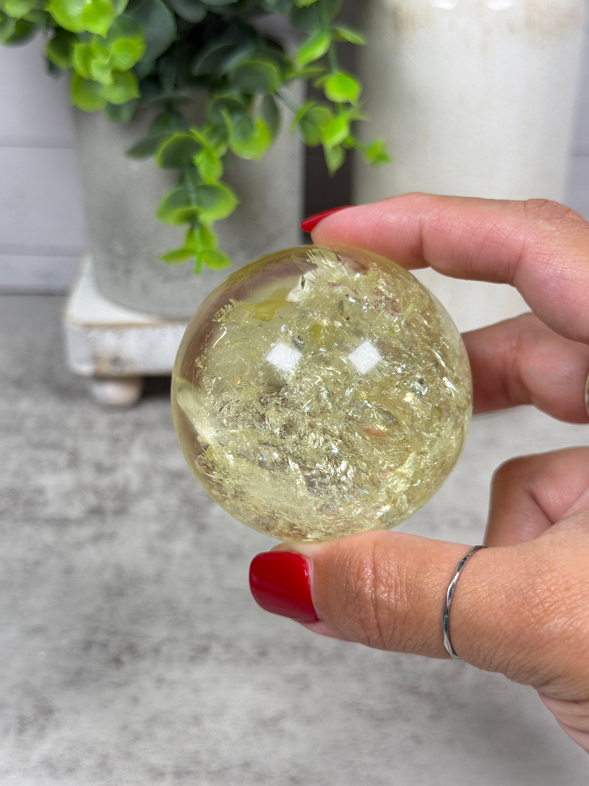 Rainbow Citrine Spheres