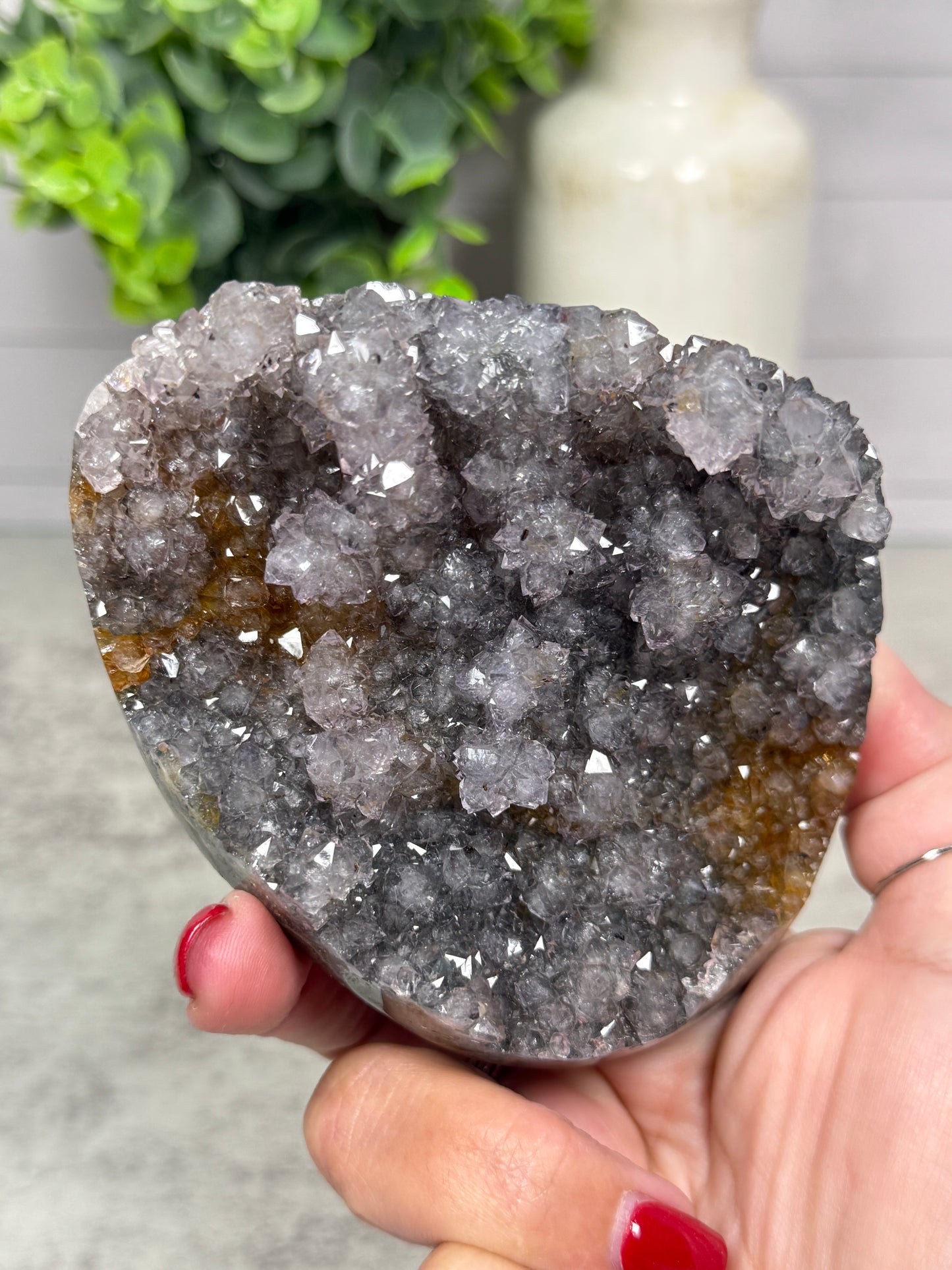 Amethyst + Healer from Uruguay on Stand