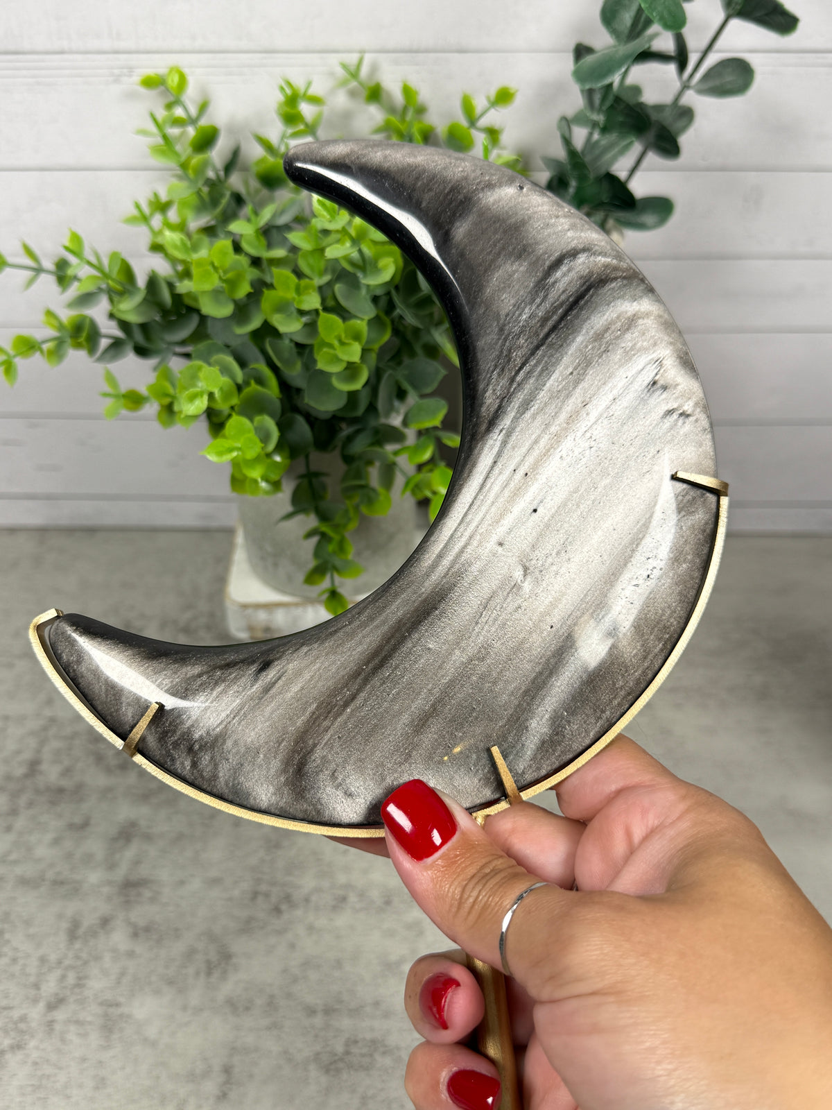 Silver Obsidian Moons | Lunas