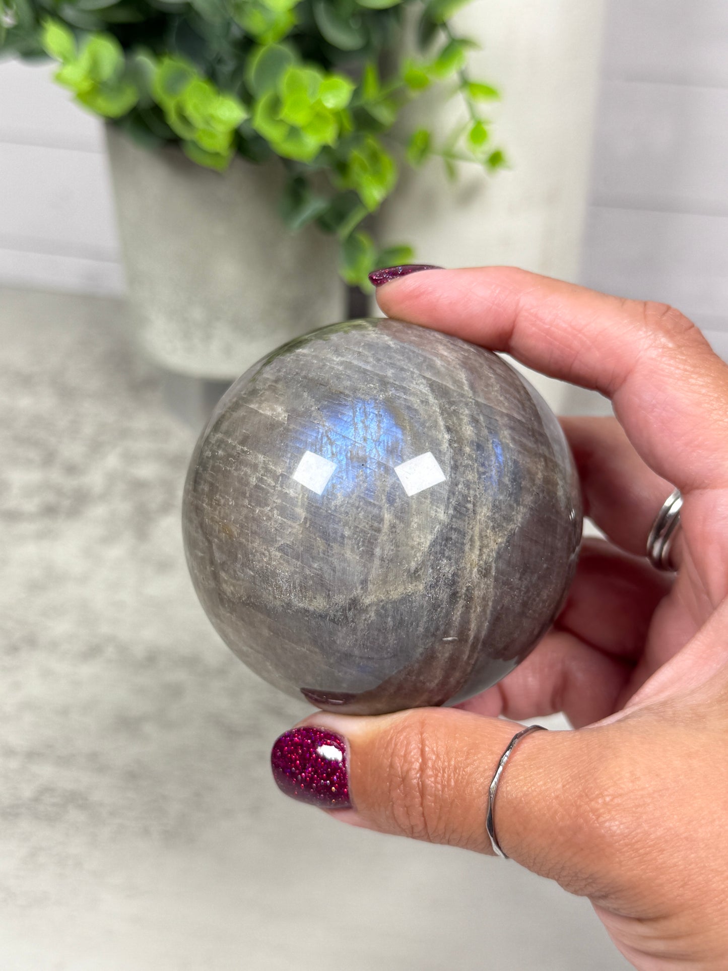 Blue Moonstone Spheres