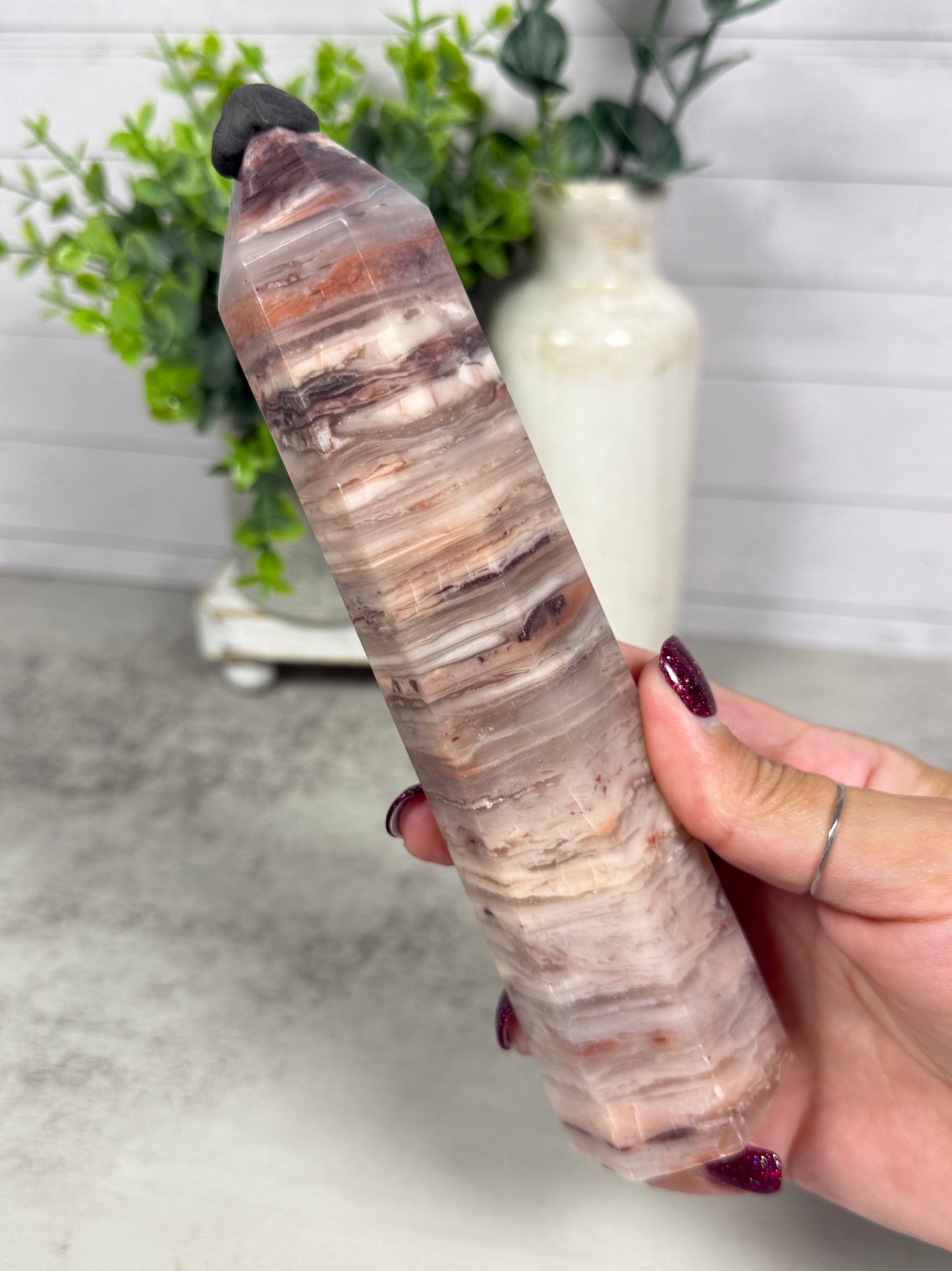 Pink Banded Agate Towers