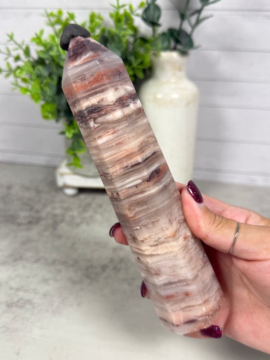 Pink Banded Agate Towers