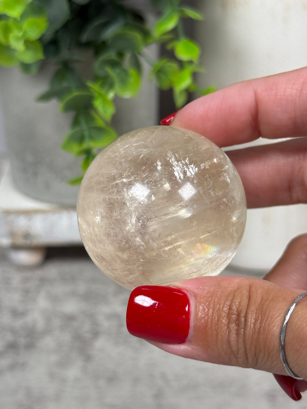 Rainbow Calcite Spheres