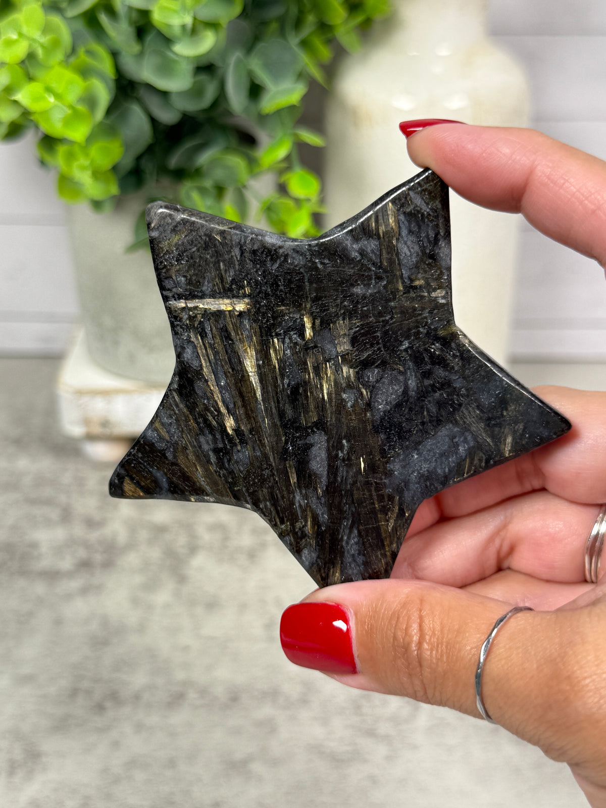 Astrophyllite "Fireworks" Star on Stand
