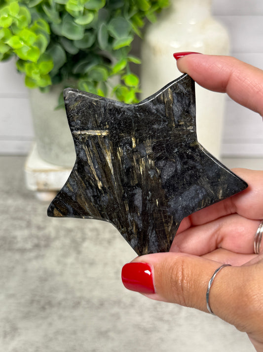 Astrophyllite "Fireworks" Star on Stand