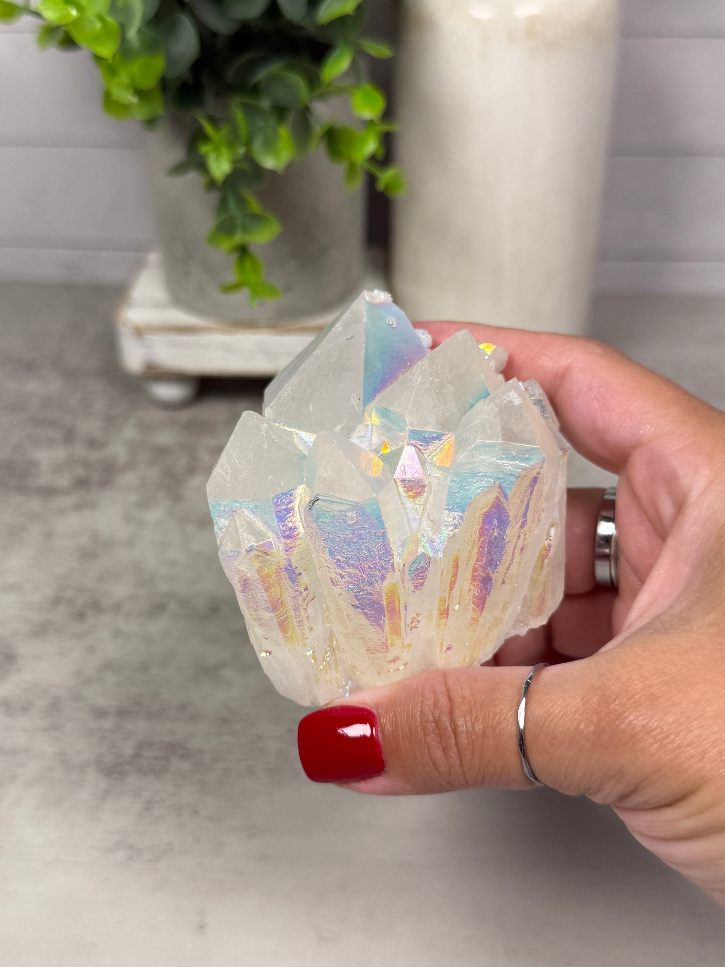 Aura Quartz Clusters