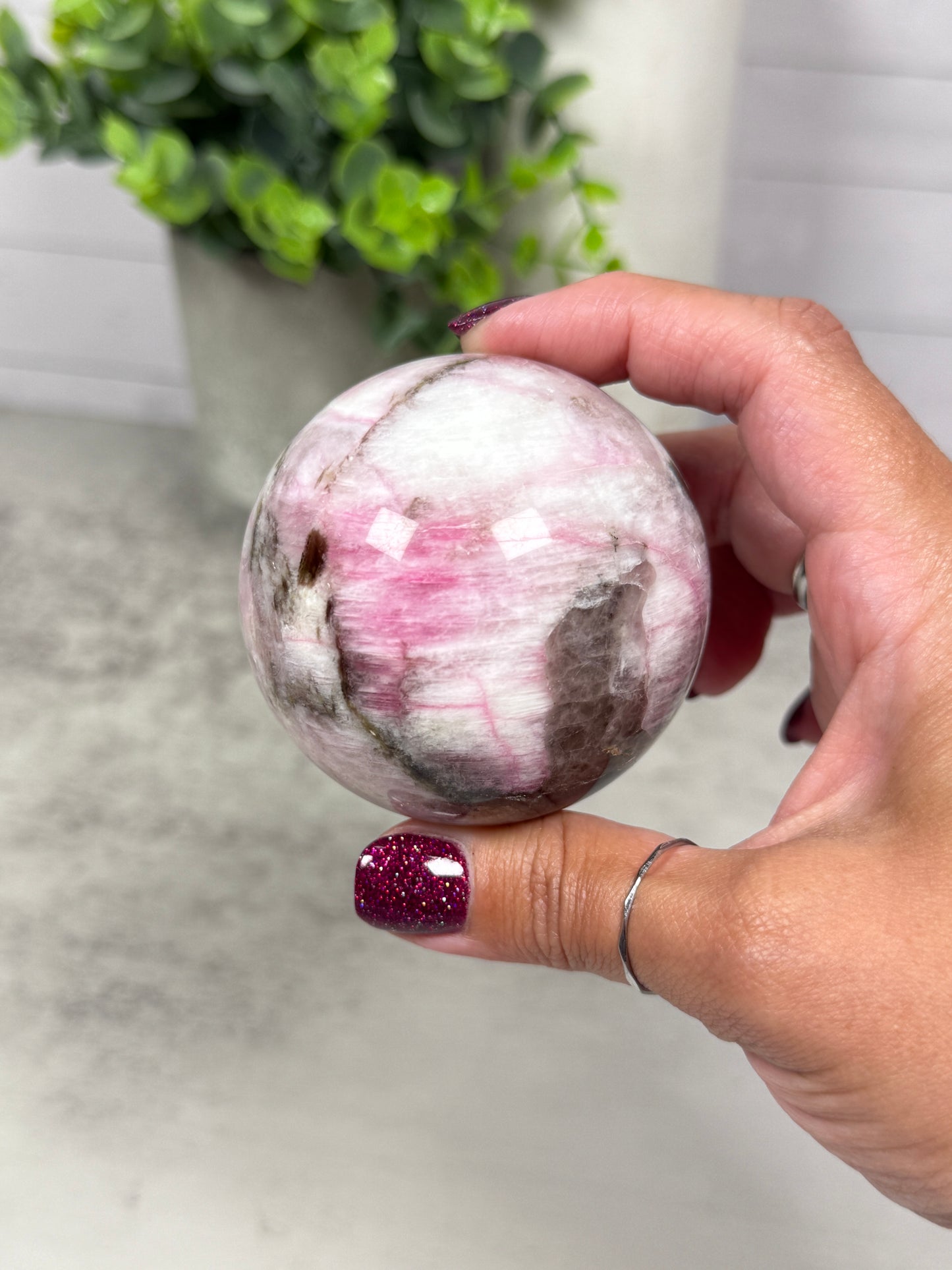 Pink Limestone Spheres
