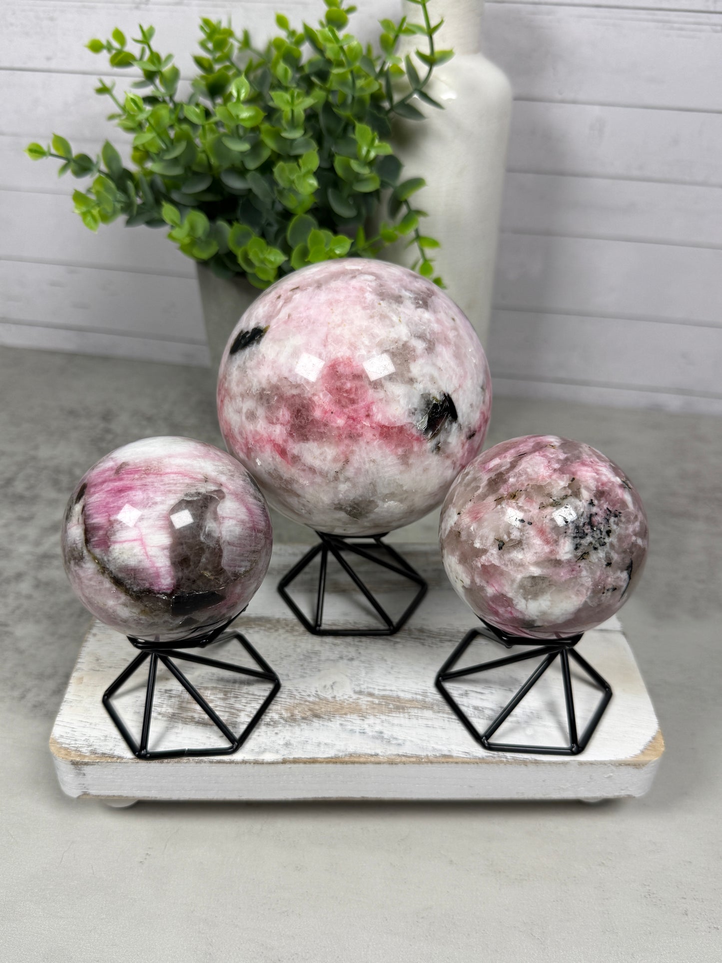 Pink Limestone Spheres