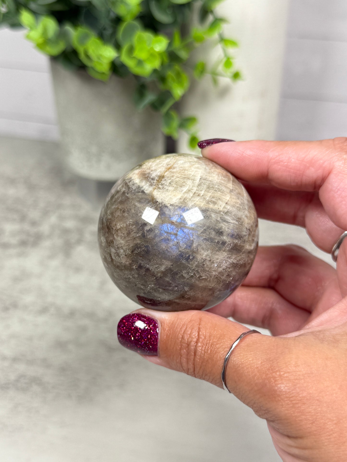 Blue Moonstone Spheres
