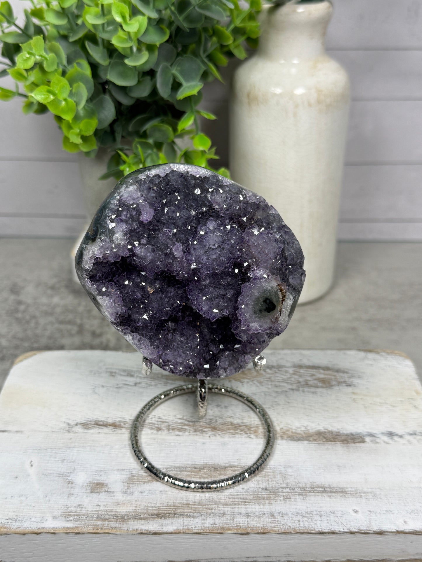 Lavender Amethyst from Uruguay on Stand