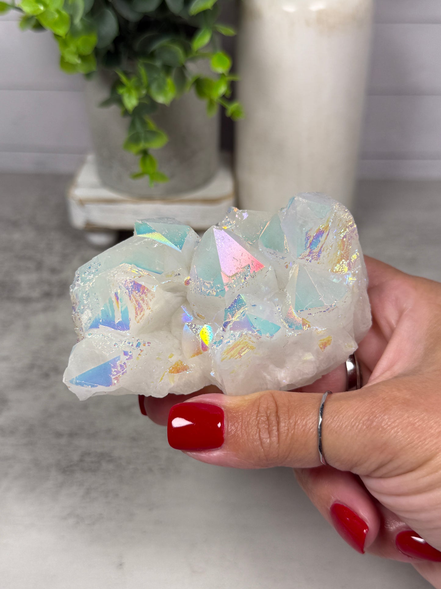 Aura Quartz Clusters