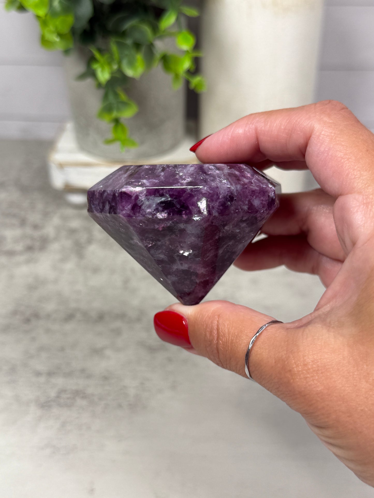 Purple Lepidolite Diamond