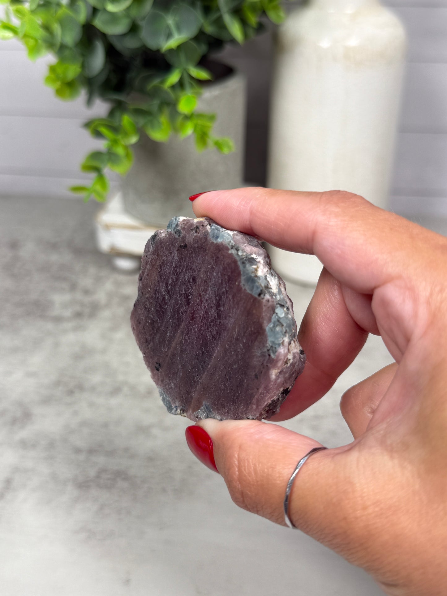 Ruby with Aquamarine Slab