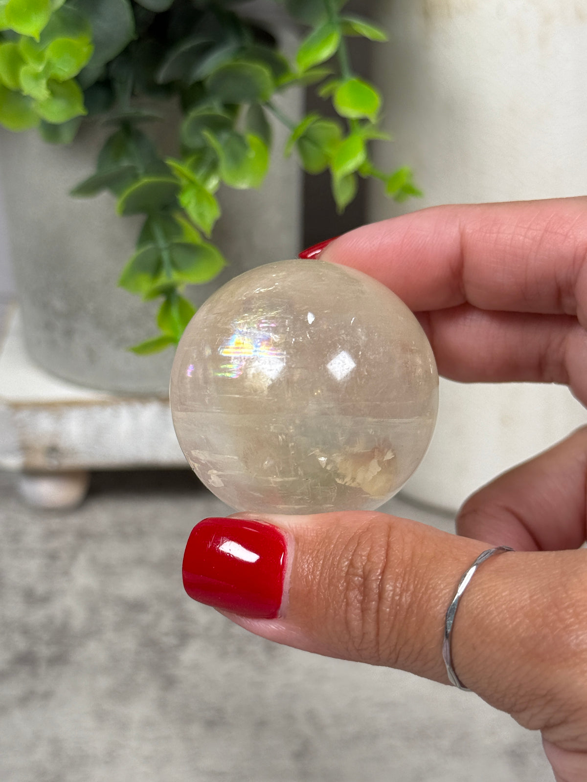 Rainbow Calcite Spheres