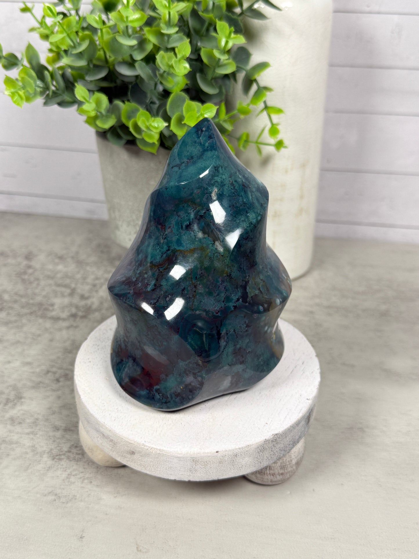 Teal Ocean Jasper Flame