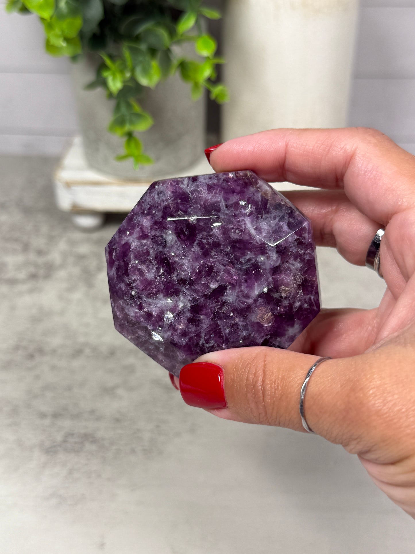 Purple Lepidolite Diamond