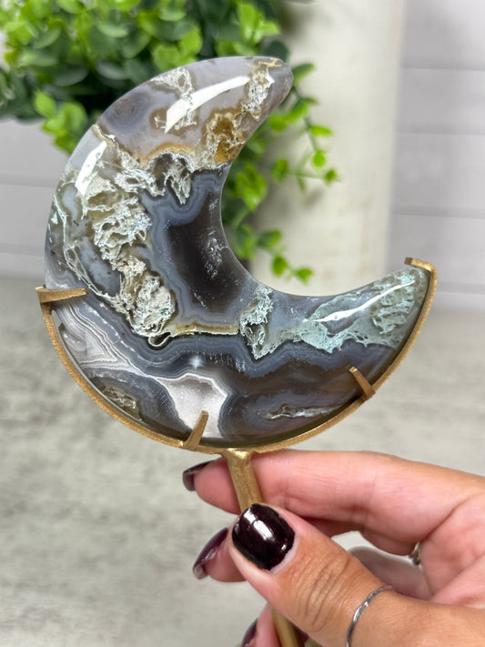 Moss Agate Moons | Lunas